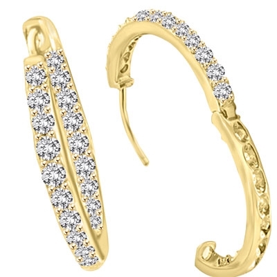 fake diamond hoop earrings gold