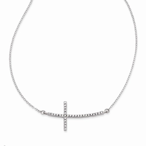 sideways cross necklace and bracelet set