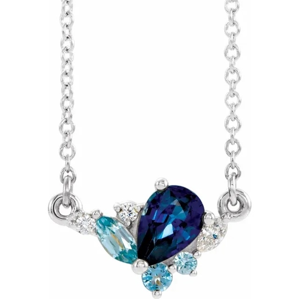 A marvelous and prong set designer necklace for women with