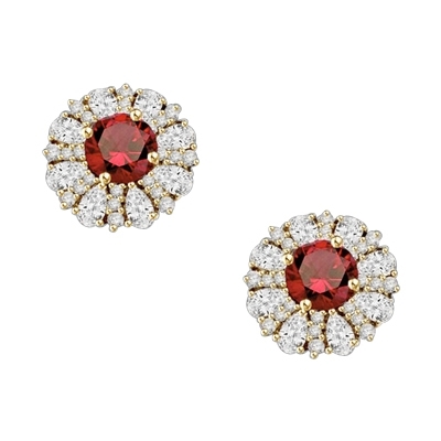 ruby earring set