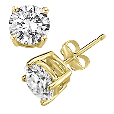 Ribbons Solitaire Diamond Stud Earrings Online Jewellery Shopping India |  Yellow Gold 14K | Candere by Kalyan Jewellers