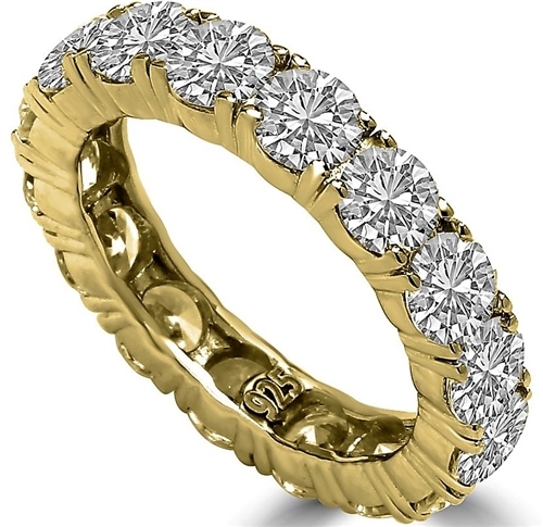 Diamond Essence Eternity Ring, With 4 Cts.T.W. Round Brilliant Stones ...