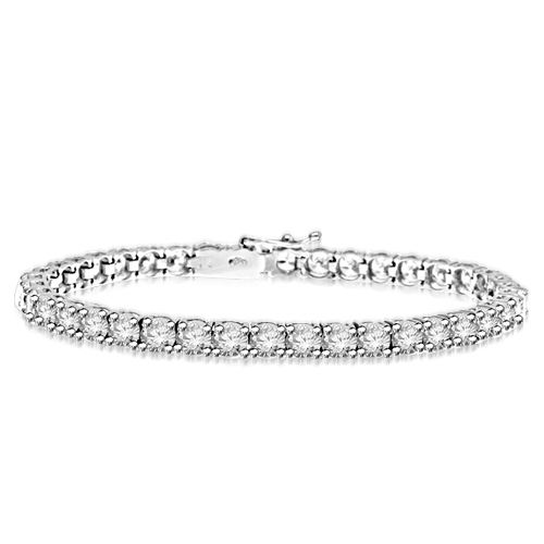 7 Inch tennis bracelet with 0.25 cts. Round Diamond Essence ...