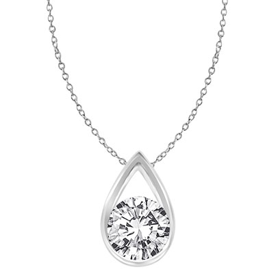 raindrop diamond pendant